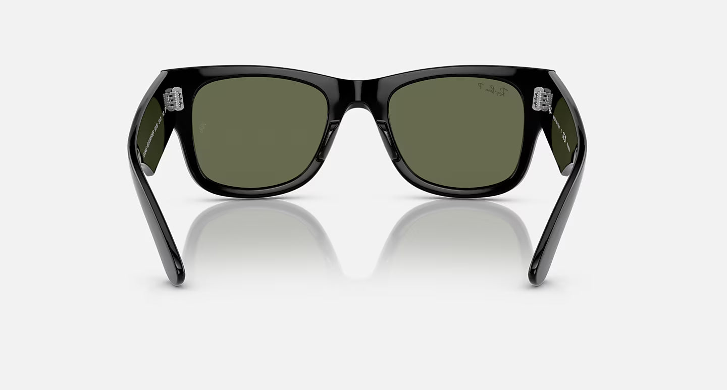 MEGA WAYFARER-BLACK W/GREEN LENS