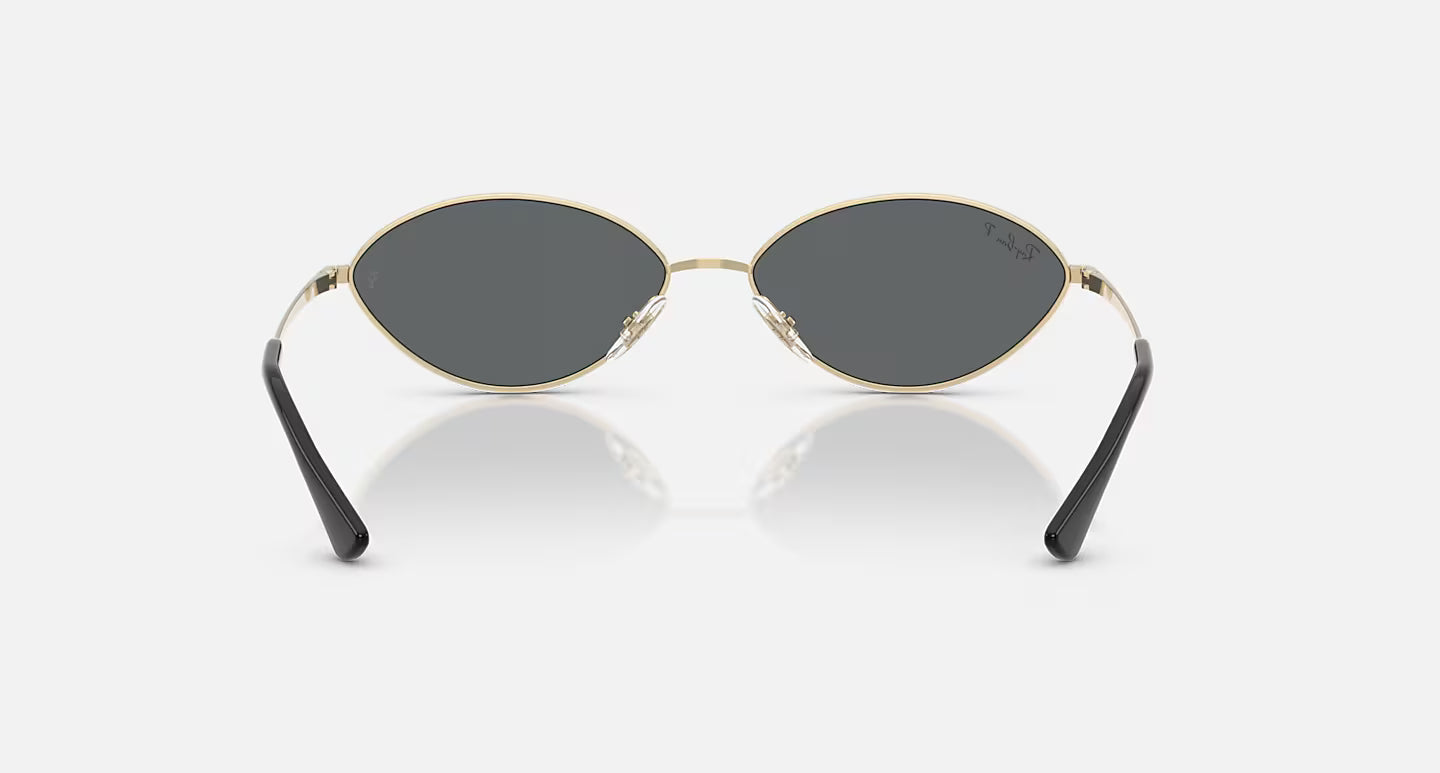 RAY-BAN KAI BIO-BASED KAI PALE GOLD W/DARK GREY FLASH SILVER