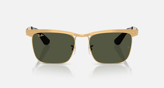 RAYBAN WAYFARER DELUXE SUNBLASTED LEGEND GOLD W/GREEN