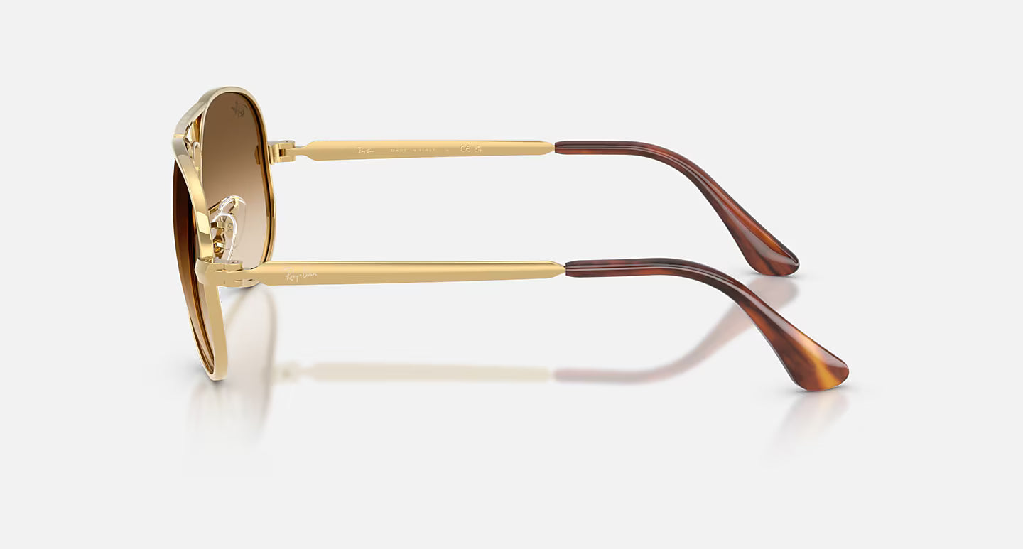 RAY-BAN AVIATOR MAX ARISTA GOLD W/CLEAR GRADIENT BROWN