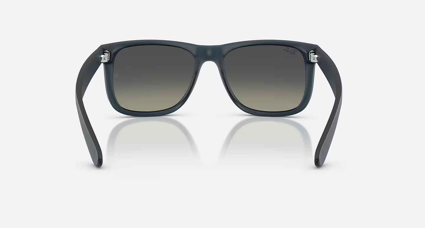 RAY-BAN JUSTIN CLASSIC - RUBBER BLUE W/GRADIENT GREY