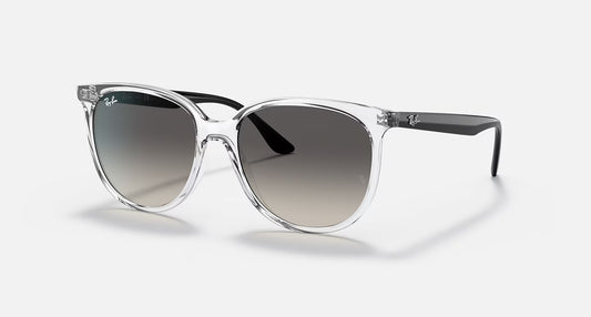 RAYBAN Polished Transparent Frame W/Grey Gradient