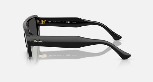 RAYBAN FLACKO BIO BASED BLACK W/POLARIZED BLACK