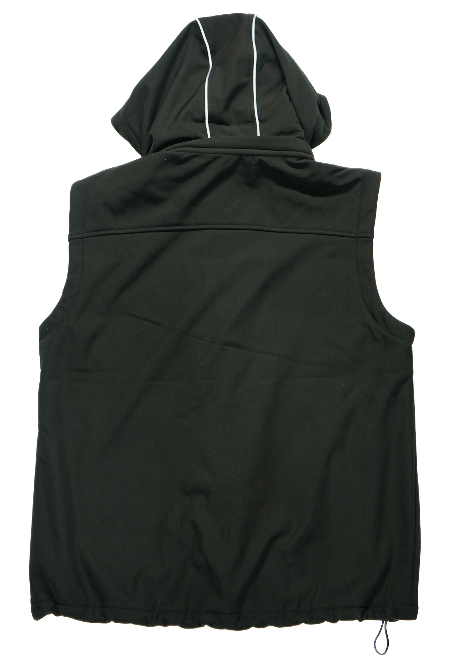 CANVAS HOODED VEST - BLACK