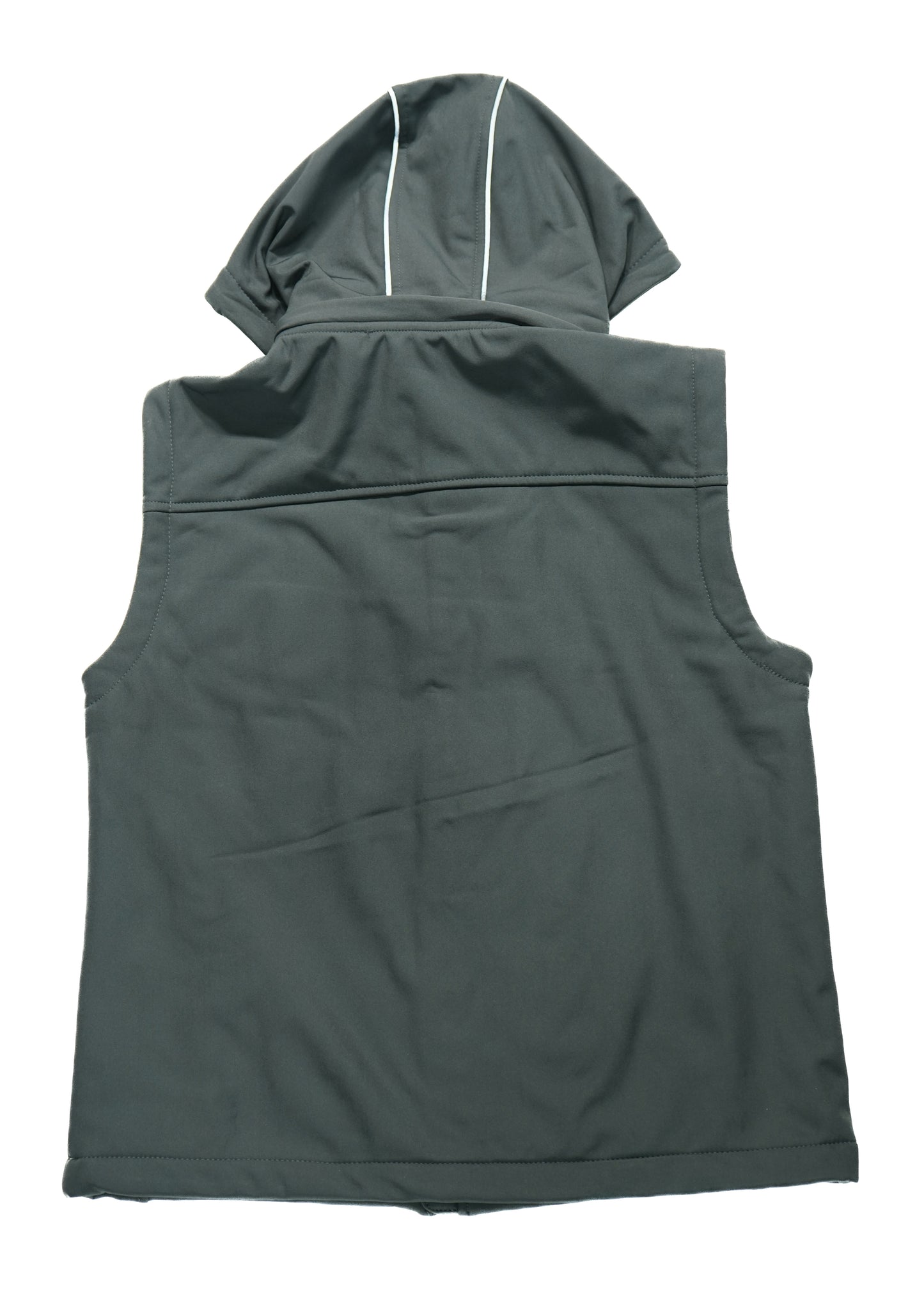 CANVAS HOODED VEST - CHARCOAL GREY