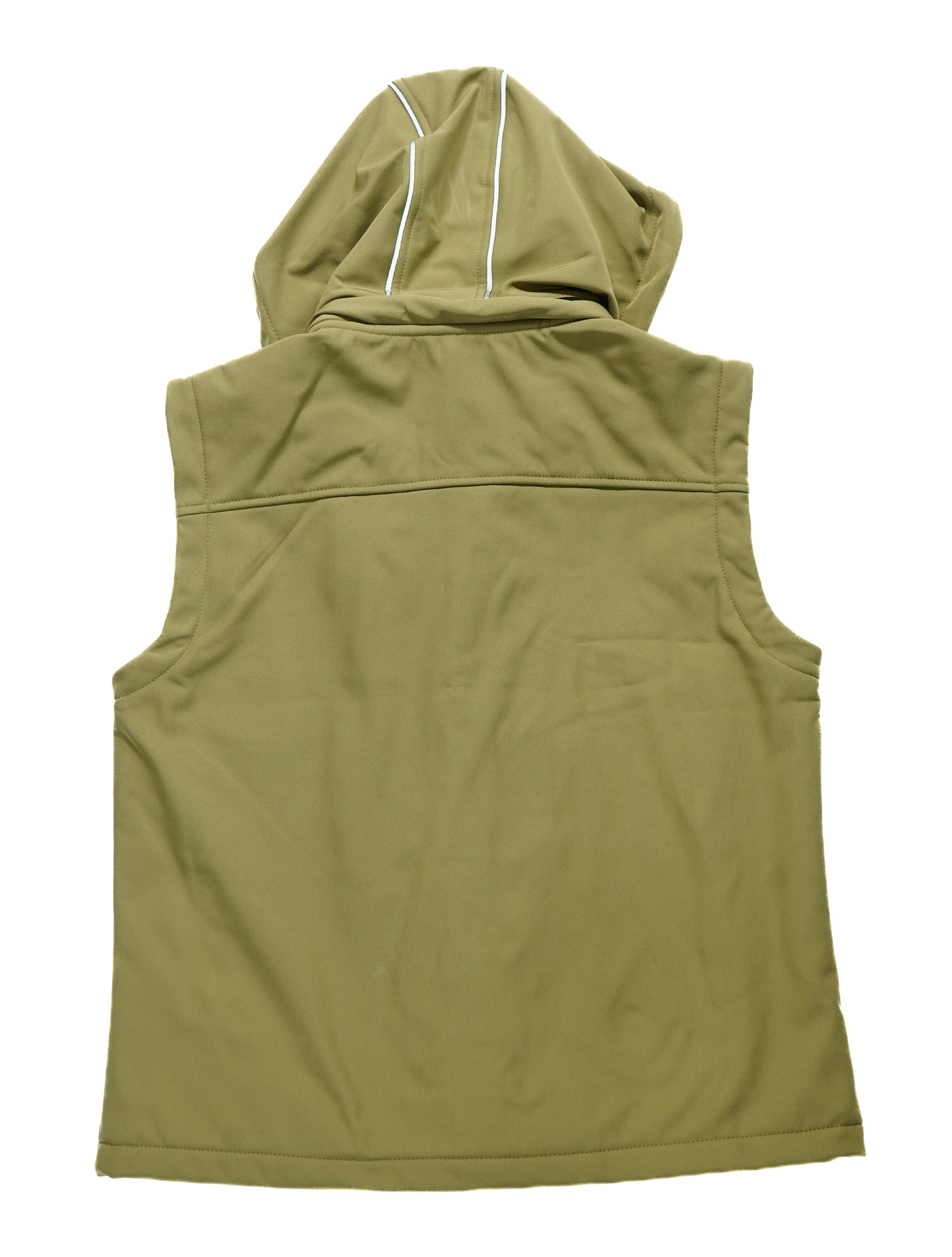 CANVAS HOODED VEST - TAN