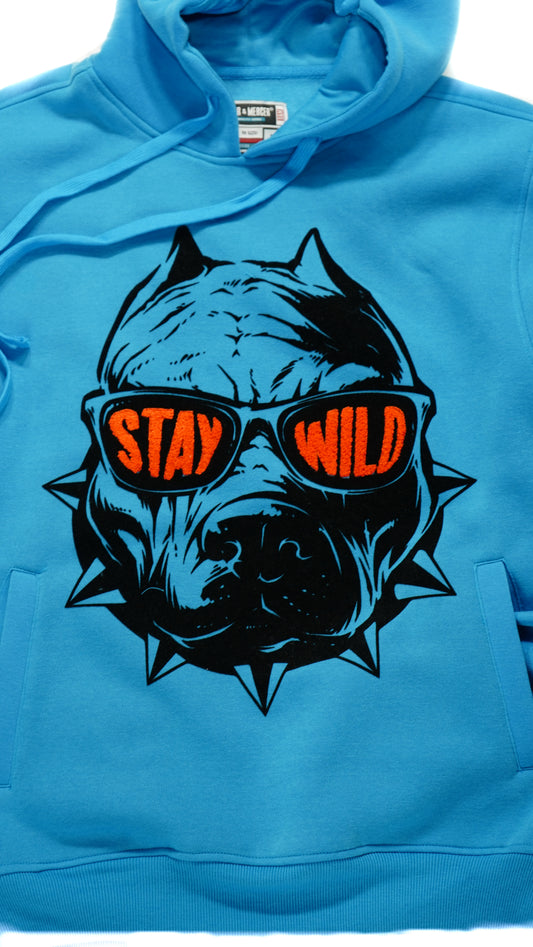 B&M PITBULL HOODIE - TURQ/AQUA