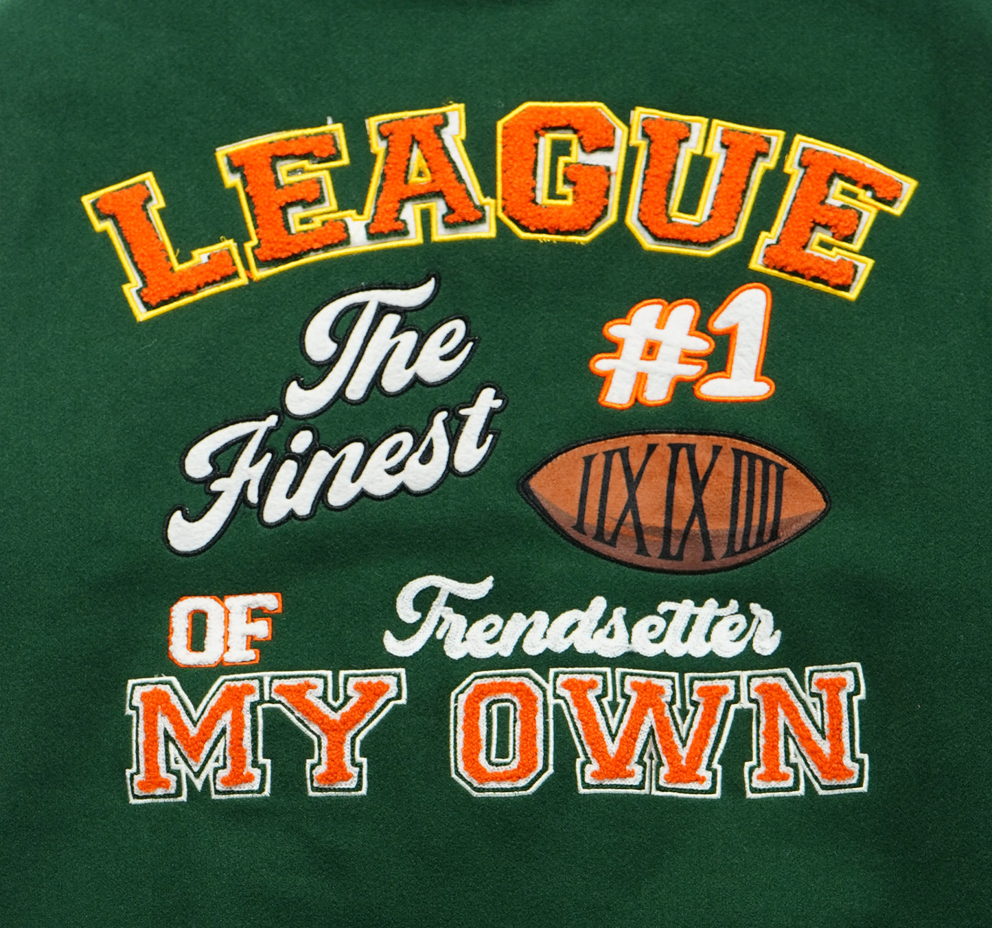 VARSITY JACKET- FOREST GREEN