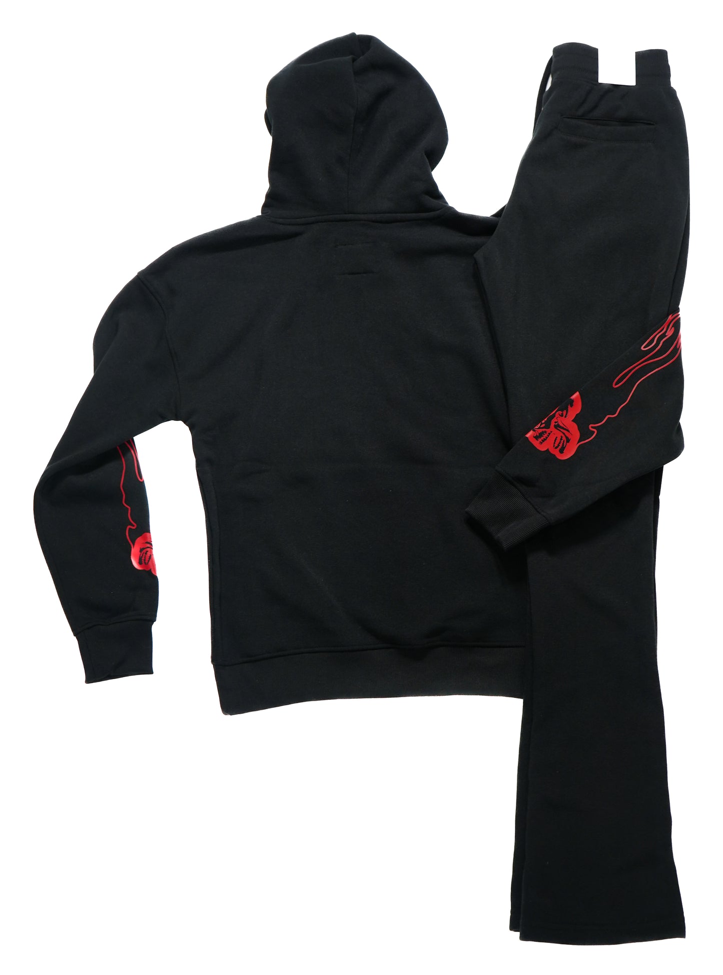 B&M TRAPPER STACKED SWEATSUIT- BLACK
