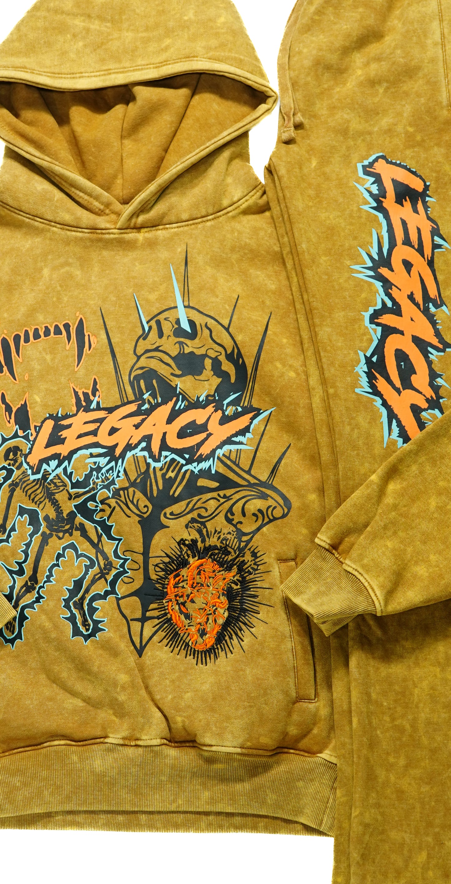 B&M LEGACY STACKED SWEATSUIT - MUSTARD YELLOW