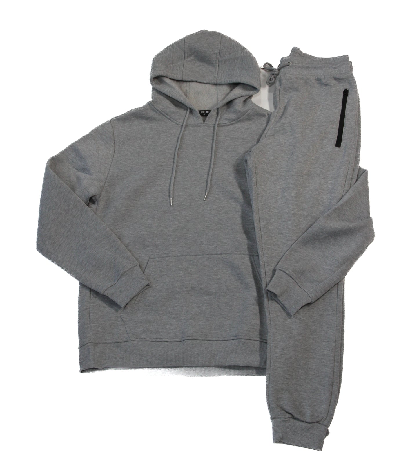 BASIC JOGGER SET TOP & BOTTOM - LIGHT GREY