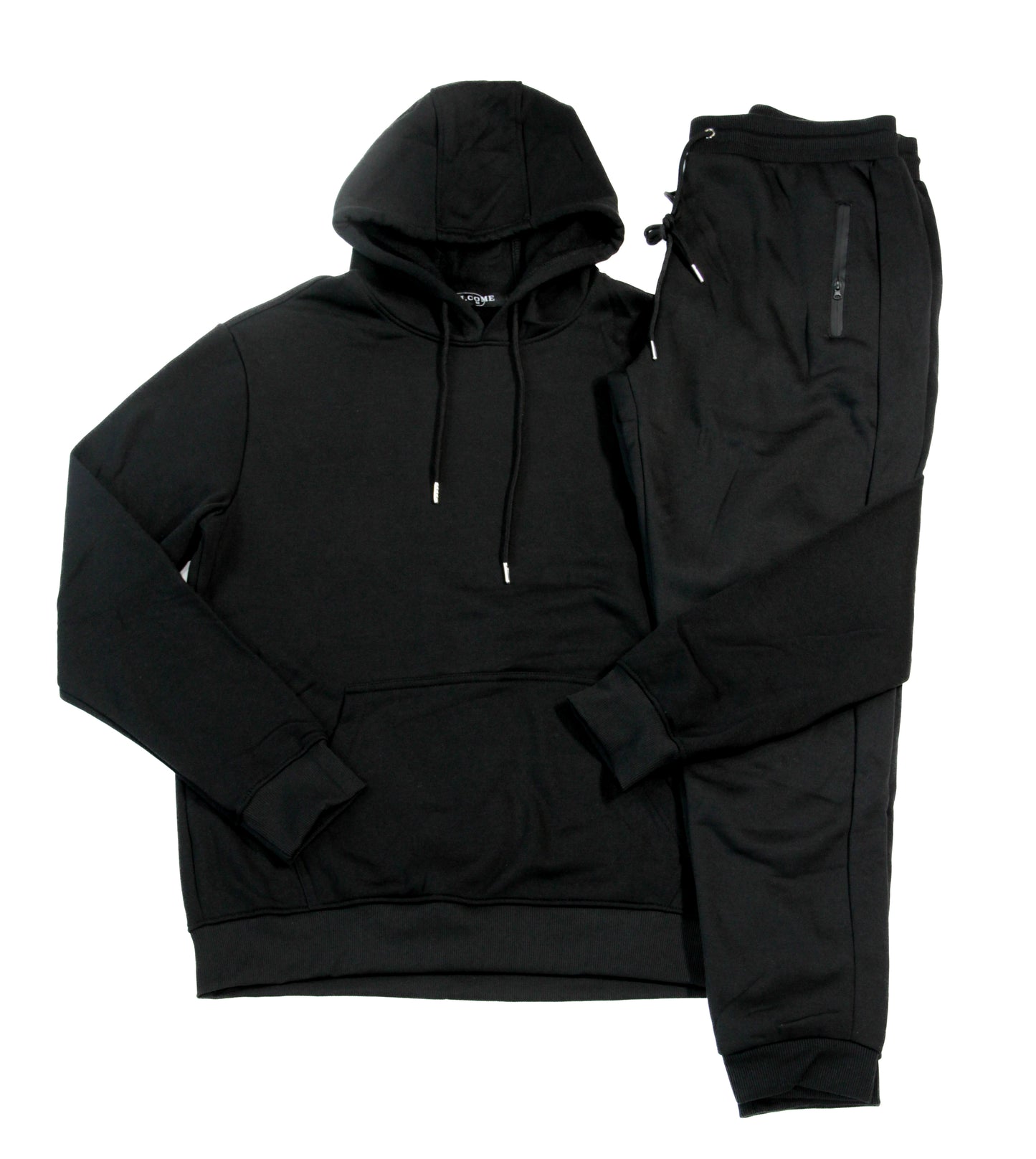 BASIC JOGGER SET TOP & BOTTOM - BLACK