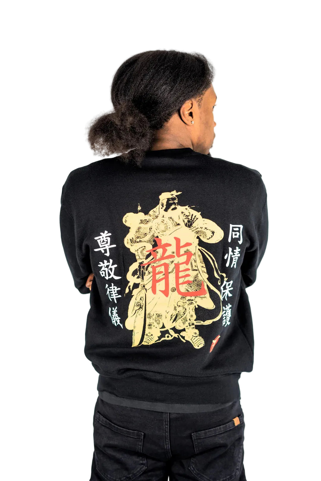 UBUNTU JAPANESE LION CREWNECK - BLACK