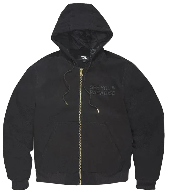 JORDAN CRAIG PARADISE HOODED WORK JACKET - BLACK