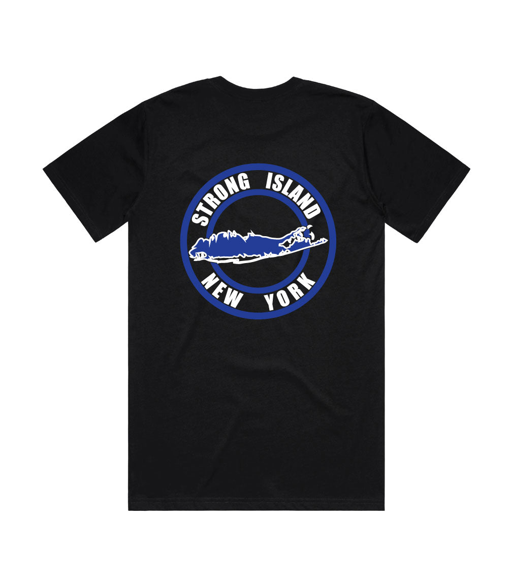 STRONG ISLAND SIGNATURE BLUE TEE - BLUE/BLK