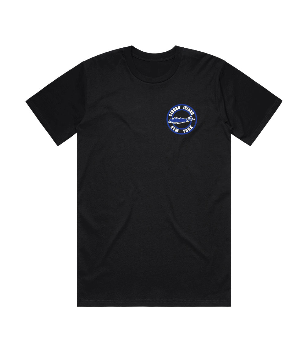STRONG ISLAND SIGNATURE BLUE TEE - BLUE/BLK