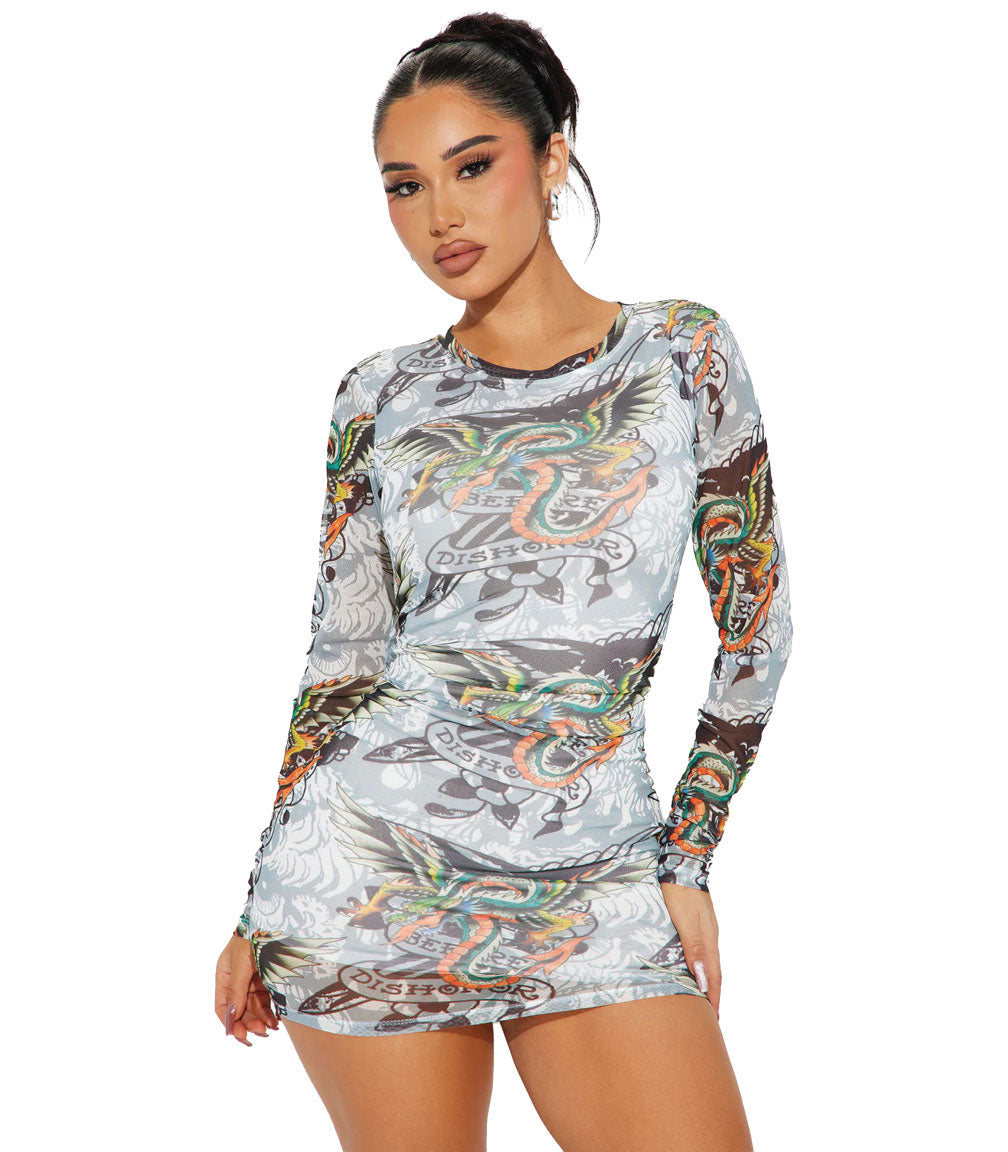 DRAGON WINGS MESH DRESS DRAGON WINGS MESH DRESS