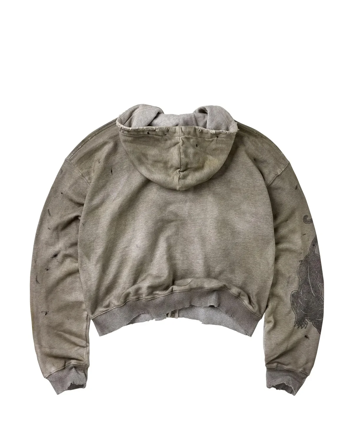 VALE FOREVER VARSITY ZIP UP HOODIE GREY