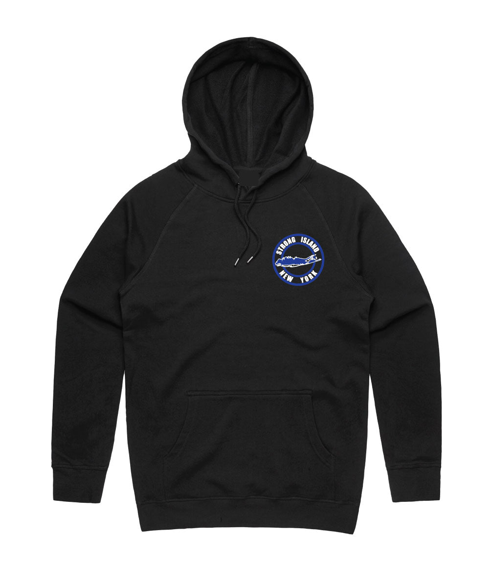STRONG ISLAND SIGNATURE HOODIE - BLACK/BLUE