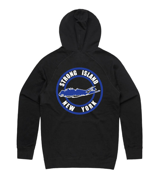 STRONG ISLAND SIGNATURE HOODIE - BLACK/BLUE