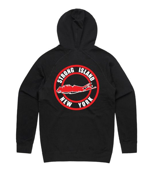STRONG ISLAND SIGNATURE HOODIE - BLACK/RED