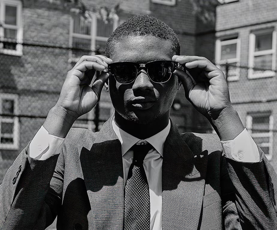 ASAP ROCKY X MEGA CLUBMASTER - BLK ON GOLD/ULTRA BLACK LENS