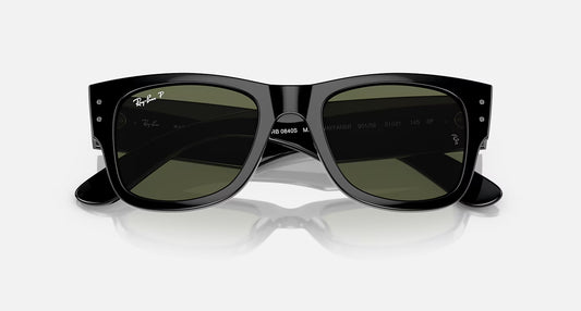 MEGA WAYFARER-BLACK W/GREEN LENS