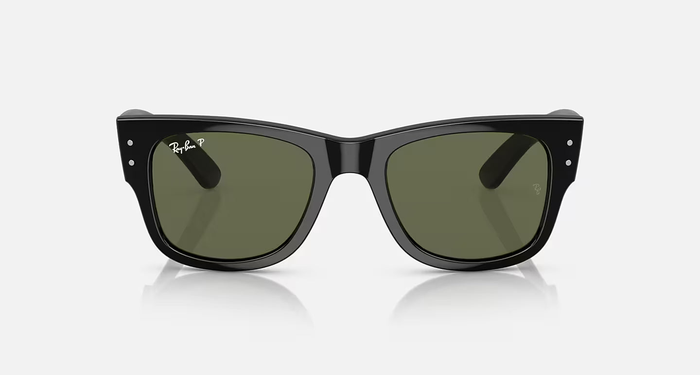 MEGA WAYFARER-BLACK W/GREEN LENS