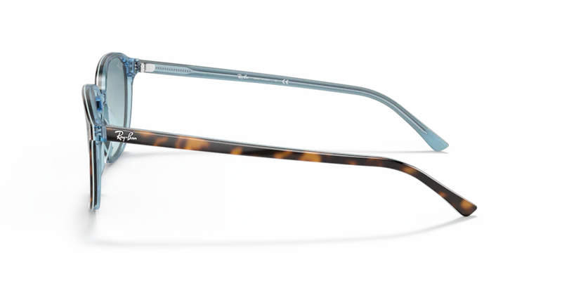 RAY-BAN LEONARD HAVANA LT BLUE FRAME W/BLUE GRADIENT GREY LENS
