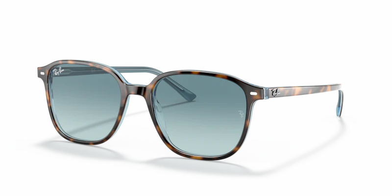 RAY-BAN LEONARD HAVANA LT BLUE FRAME W/BLUE GRADIENT GREY LENS