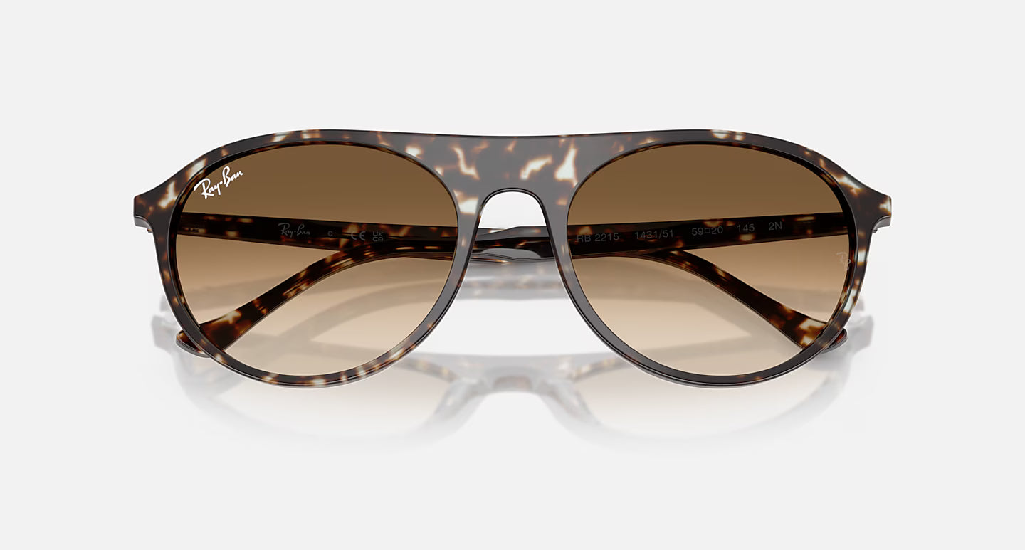 RAYBAN - Polished Havana Yellow Turtle W/Clear Gradient Brown
