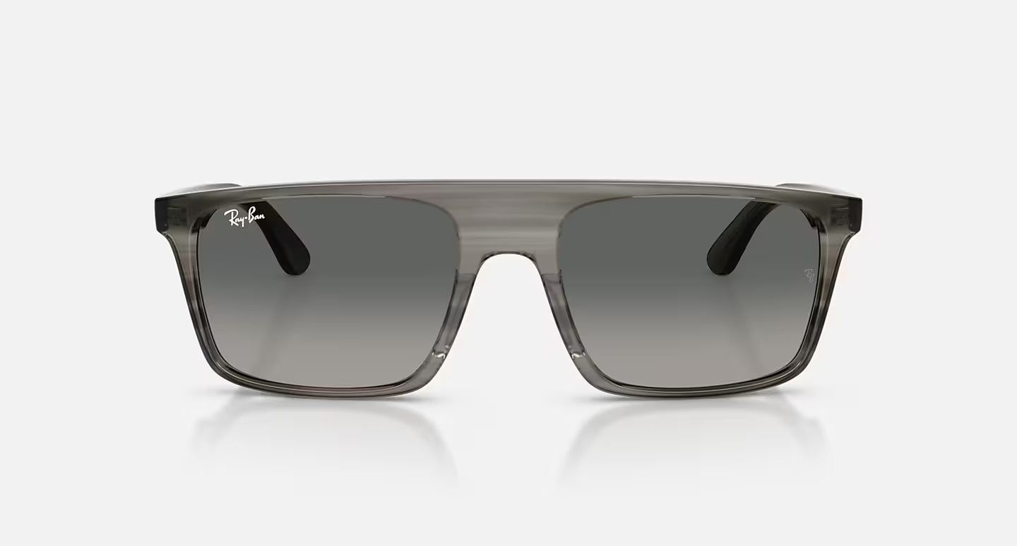 Ray-Ban RB2222 Polished Striped Grey/Grey Gradient lens