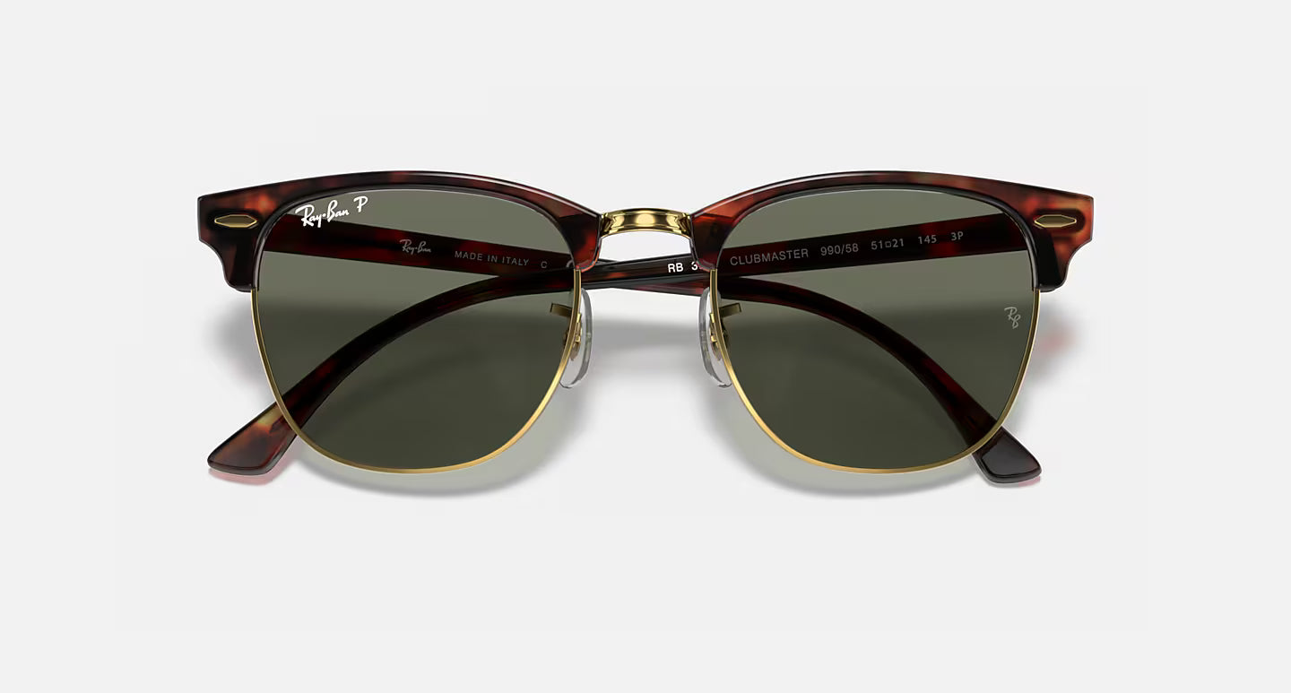 Ray-Ban ClubMaster Mock Tortoise Arista Gold w/G-15 Green Lens