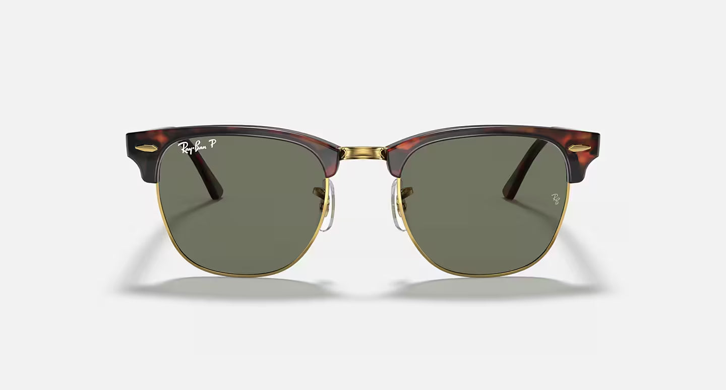 Ray-Ban ClubMaster Mock Tortoise Arista Gold w/G-15 Green Lens