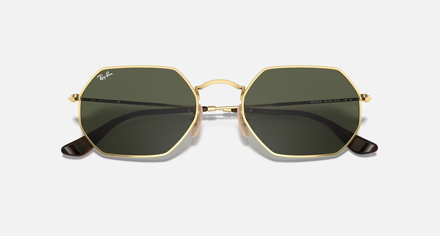 RAY-BAN OCTAGONAL CLASSIC ARISTA GOLD W/G-15 GREEN LENS