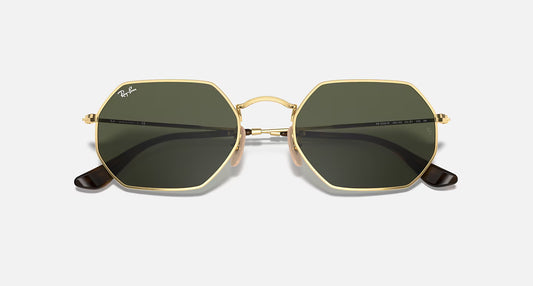 RAY-BAN OCTAGONAL CLASSIC ARISTA GOLD W/G-15 GREEN LENS