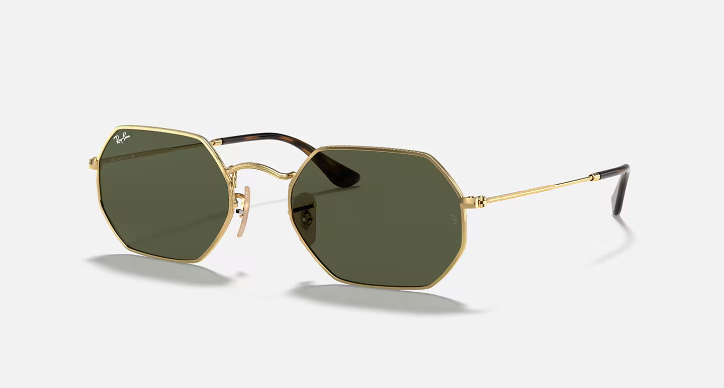 RAY-BAN OCTAGONAL CLASSIC ARISTA GOLD W/G-15 GREEN LENS