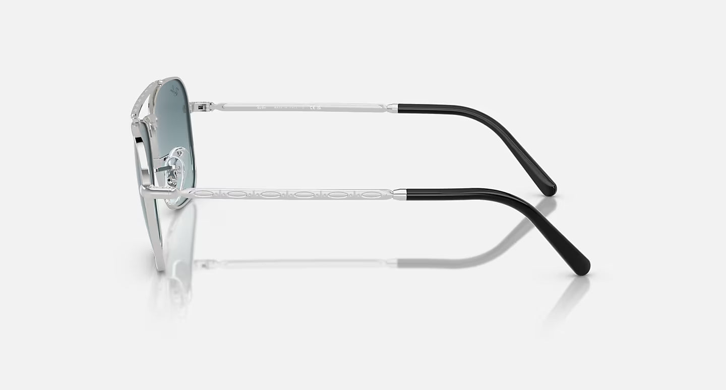 RAYBAN NEW CARAVAN SILVER FRAME W/BLUE GRADIENT GREY LENS