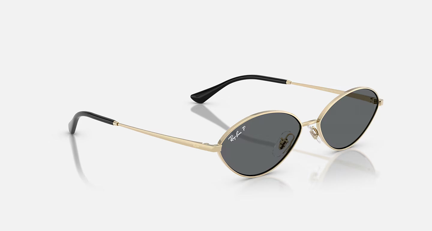 RAY-BAN KAI BIO-BASED KAI PALE GOLD W/DARK GREY FLASH SILVER