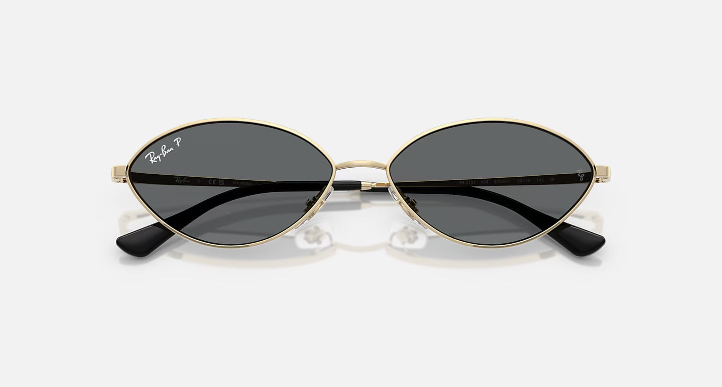 RAY-BAN KAI BIO-BASED KAI PALE GOLD W/DARK GREY FLASH SILVER