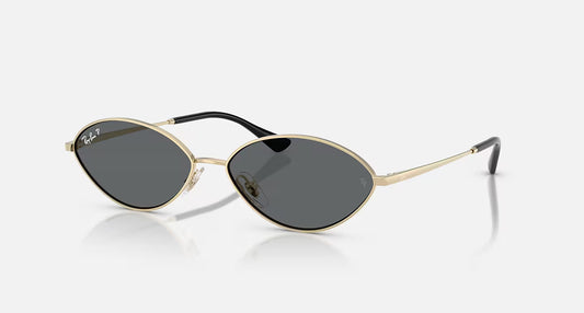 RAY-BAN KAI BIO-BASED KAI PALE GOLD W/DARK GREY FLASH SILVER