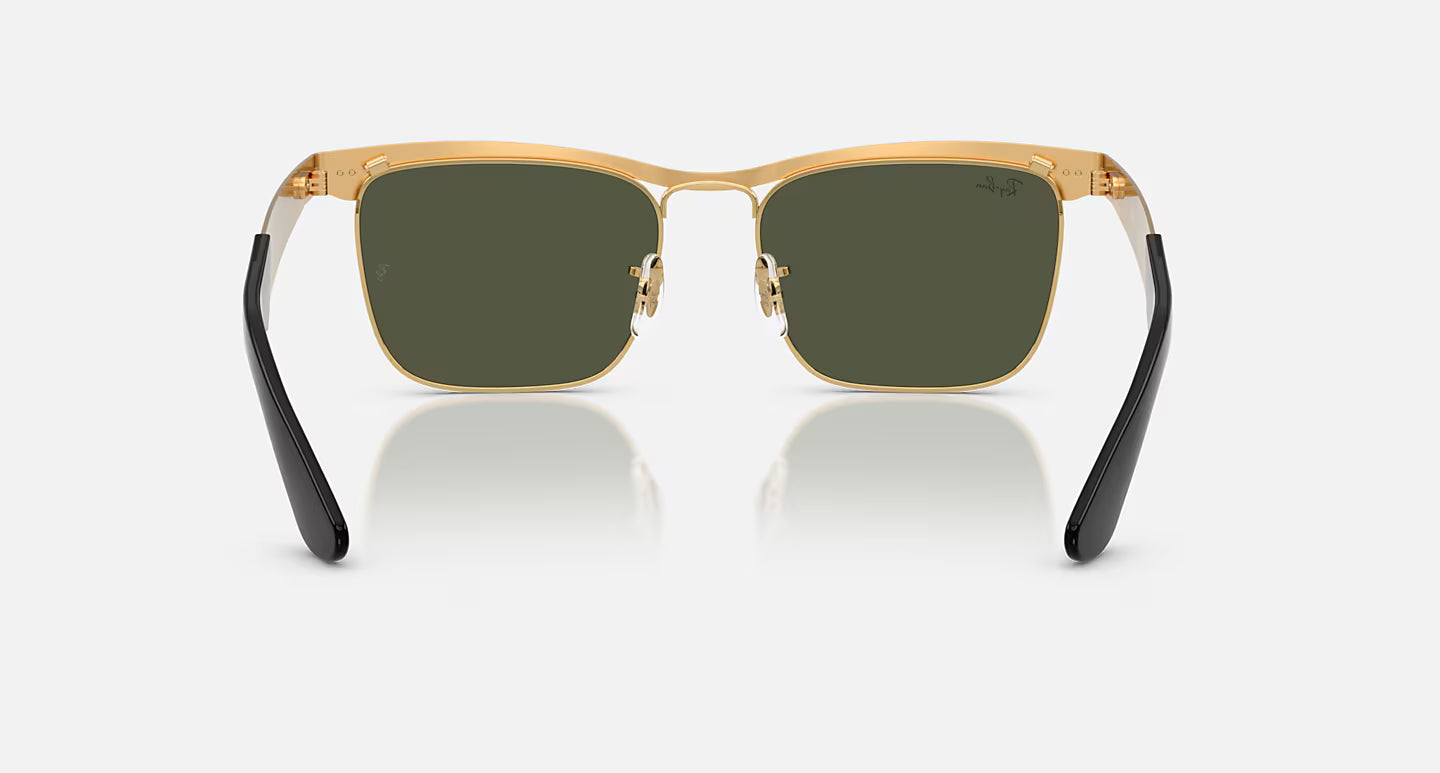 RAYBAN WAYFARER DELUXE SUNBLASTED LEGEND GOLD W/GREEN