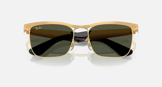 RAYBAN WAYFARER DELUXE SUNBLASTED LEGEND GOLD W/GREEN
