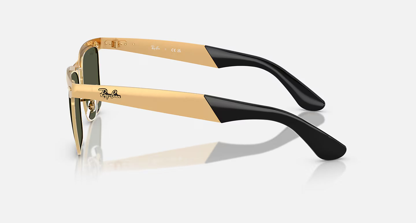 RAYBAN WAYFARER DELUXE SUNBLASTED LEGEND GOLD W/GREEN