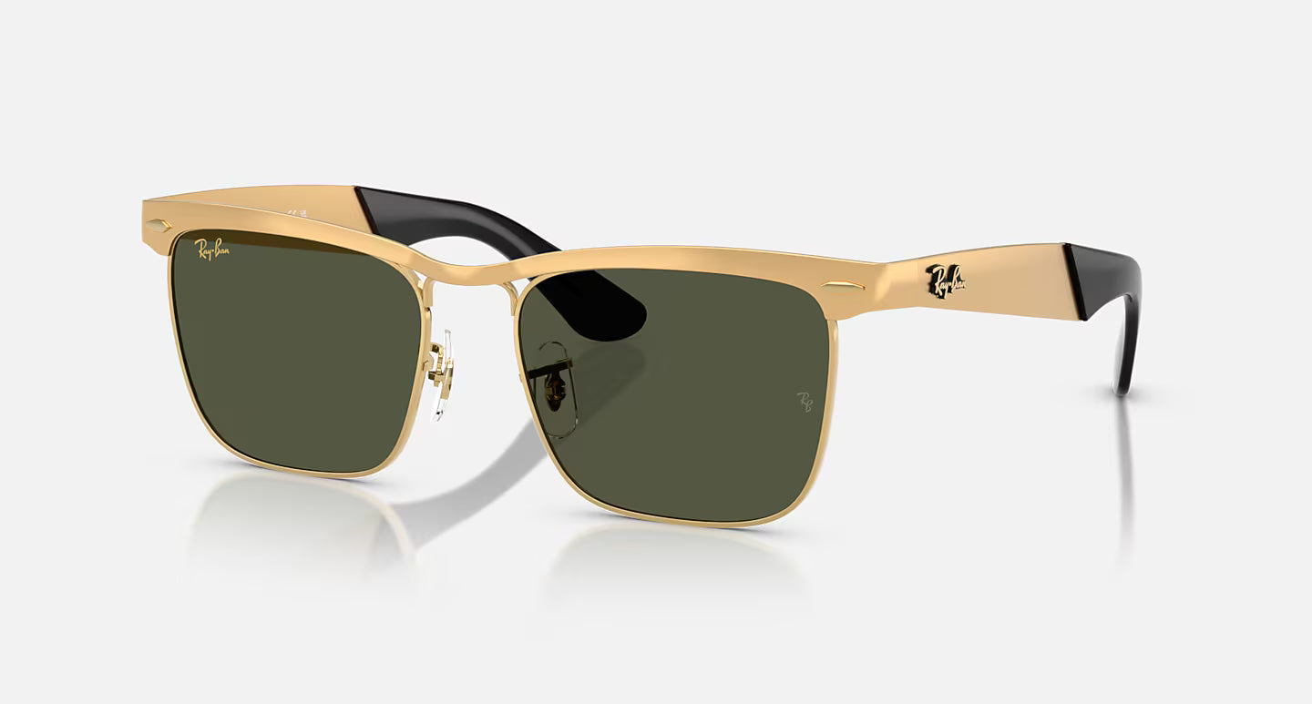 RAYBAN WAYFARER DELUXE SUNBLASTED LEGEND GOLD W/GREEN