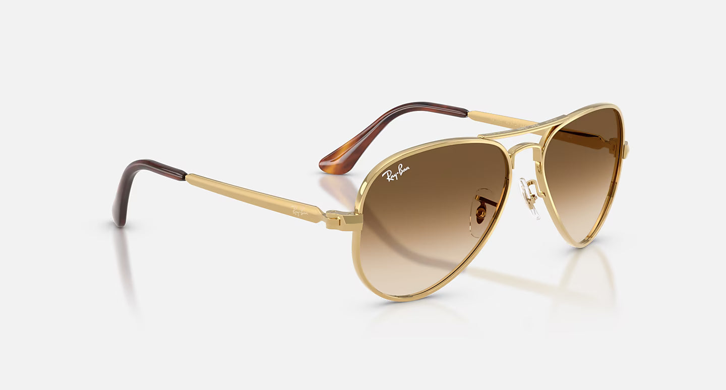 RAY-BAN AVIATOR MAX ARISTA GOLD W/CLEAR GRADIENT BROWN