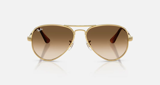 RAY-BAN AVIATOR MAX ARISTA GOLD W/CLEAR GRADIENT BROWN