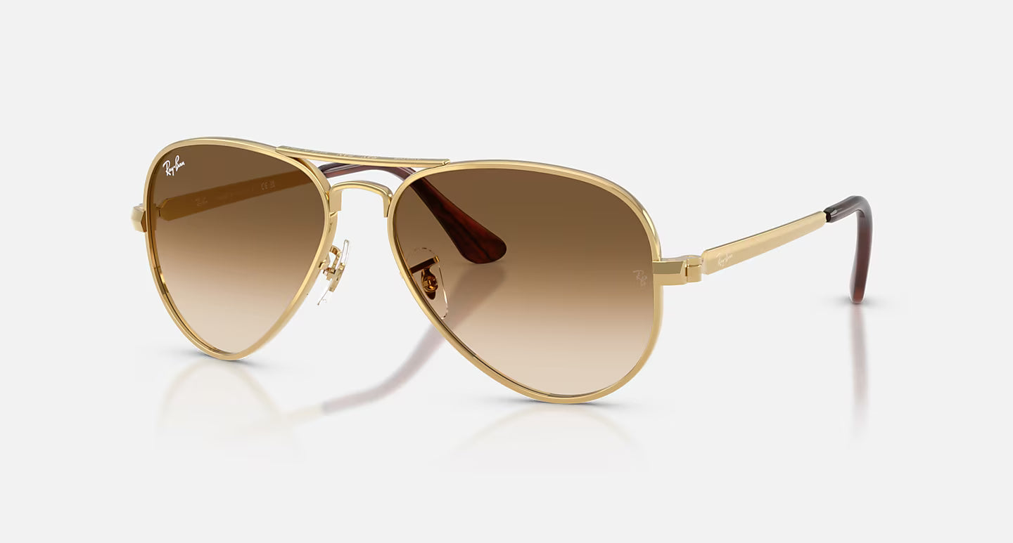 RAY-BAN AVIATOR MAX ARISTA GOLD W/CLEAR GRADIENT BROWN