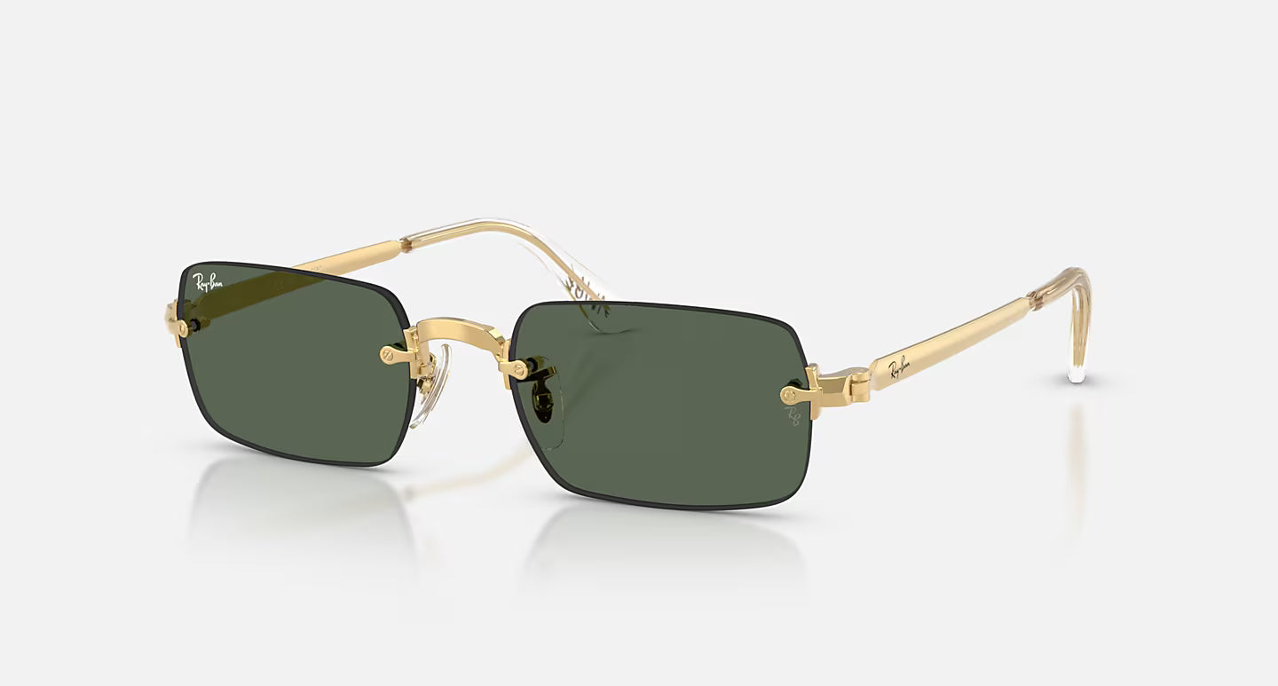 ASAP ROCKY x RAY BAN - Polished Arista Gold Frame W/Dark Green Lens
