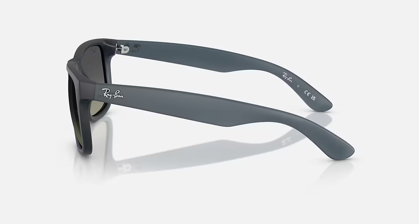 RAY-BAN JUSTIN CLASSIC - RUBBER BLUE W/GRADIENT GREY